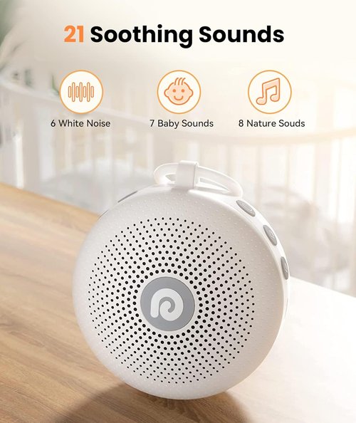 Dreamegg Portable Noise Machine - 21 Soothing Sounds & Powerful Battery | Ideal for Sleep & Travel