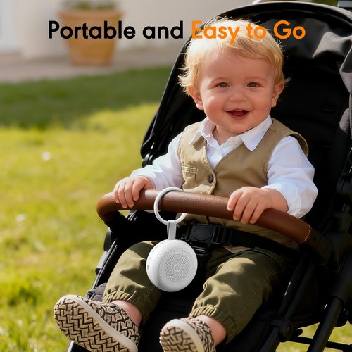 SMILEBOP White Noise Machine for Baby Adult, Portable Sound Machine with 33 Soothing Sounds, Timer & Memory Function for Sleep, Travel, Nursery, Office and Home