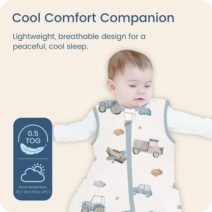 Skiennix Toddler Sleep Sacks - 0.5 TOG Light Summer Wearable Blankets | Extra Long XL, 2 Pack