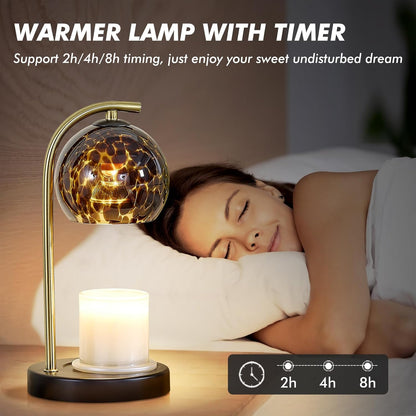 Skiennix Candle Warmer Lamp - Dimmable Scented Wax Melt Warmer with Timer | Perfect Christmas & Birthday Gift for Mom