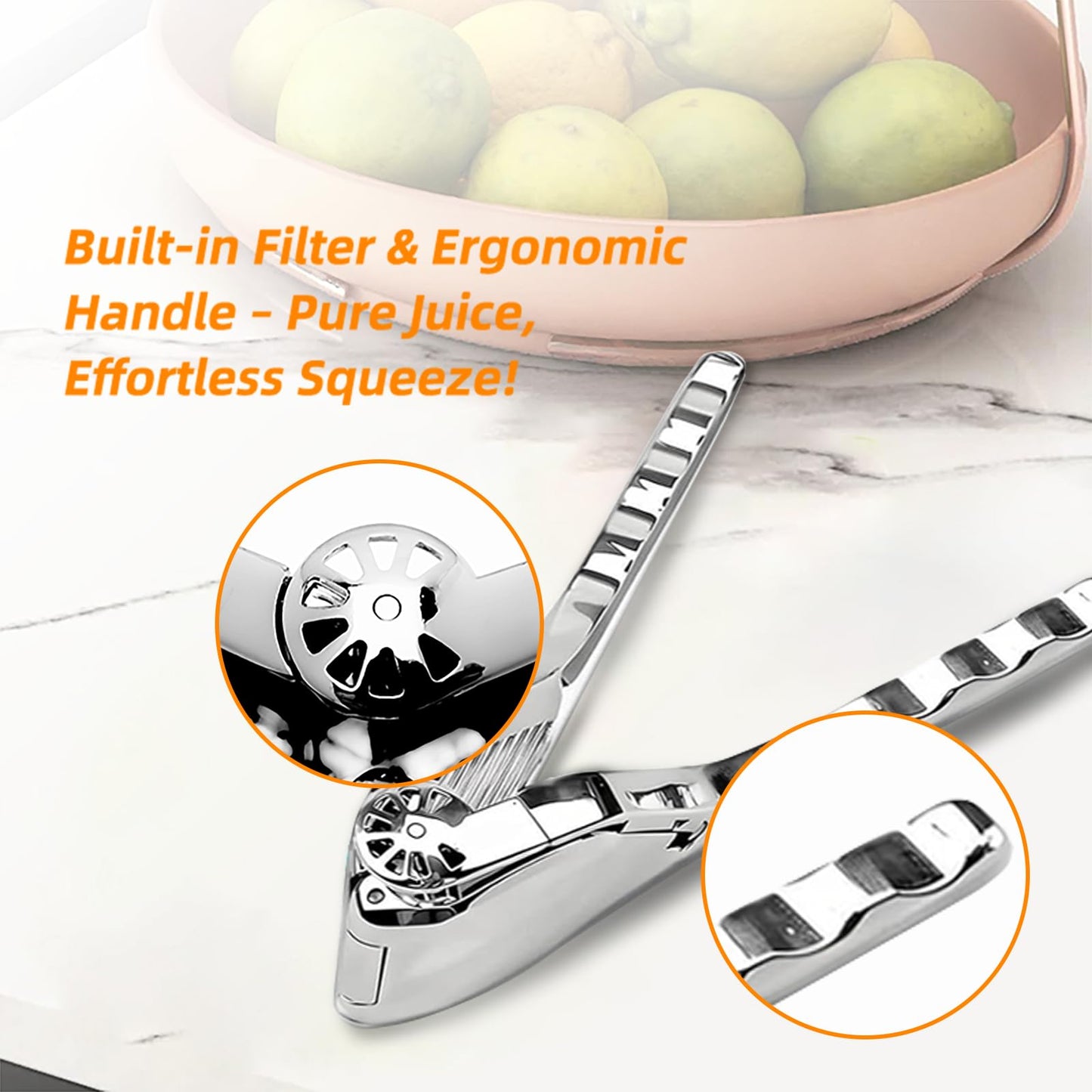 lemon squeezer, stainless steel lemon squeezer, lemon juicer, handheld Juice Squeezer,Easy to Clean Manual Juicer