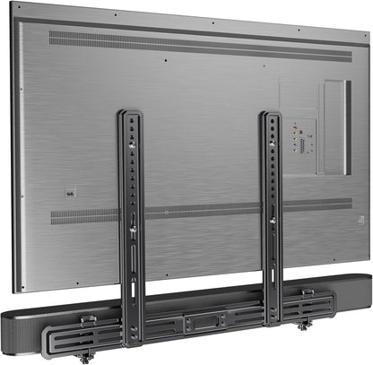 Perlegear Soundbar Mount - Versatile Under TV Sound Bar Holder | Supports Up to 15 lbs, Non-Slip Base, Extends 3.5” to 6”