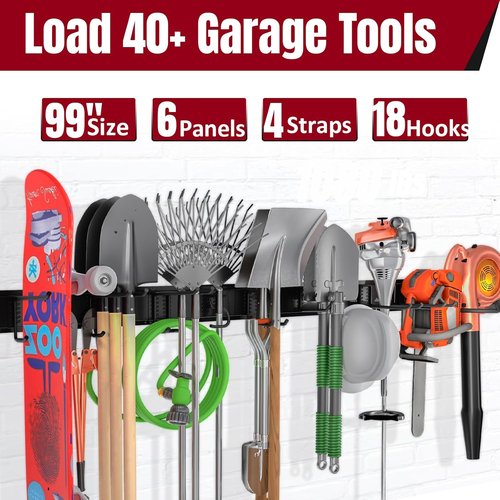 99 Garage Tool Organizer - Heavy Duty Wall Mount Storage Rack for Tools | 28 Pack, 1000 lbs Capacity