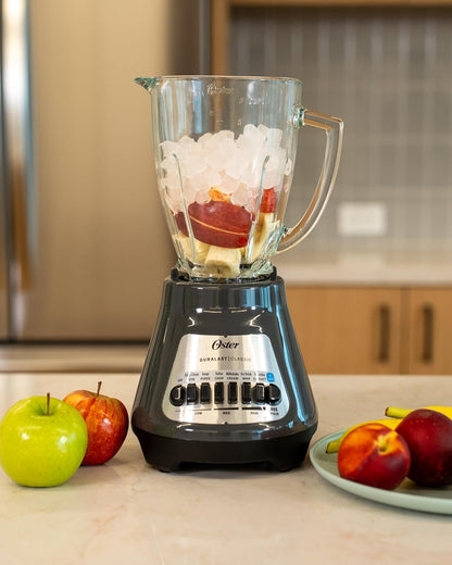 Oster® Classic Series Blender - 8-Speed with 6-Cup Glass Jar in Gray for Smooth Blending