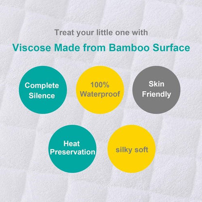 Jimglo Waterproof Bassinet Mattress Pad Cover - Ultra Soft & Breathable | 2 Pack for Easy Care