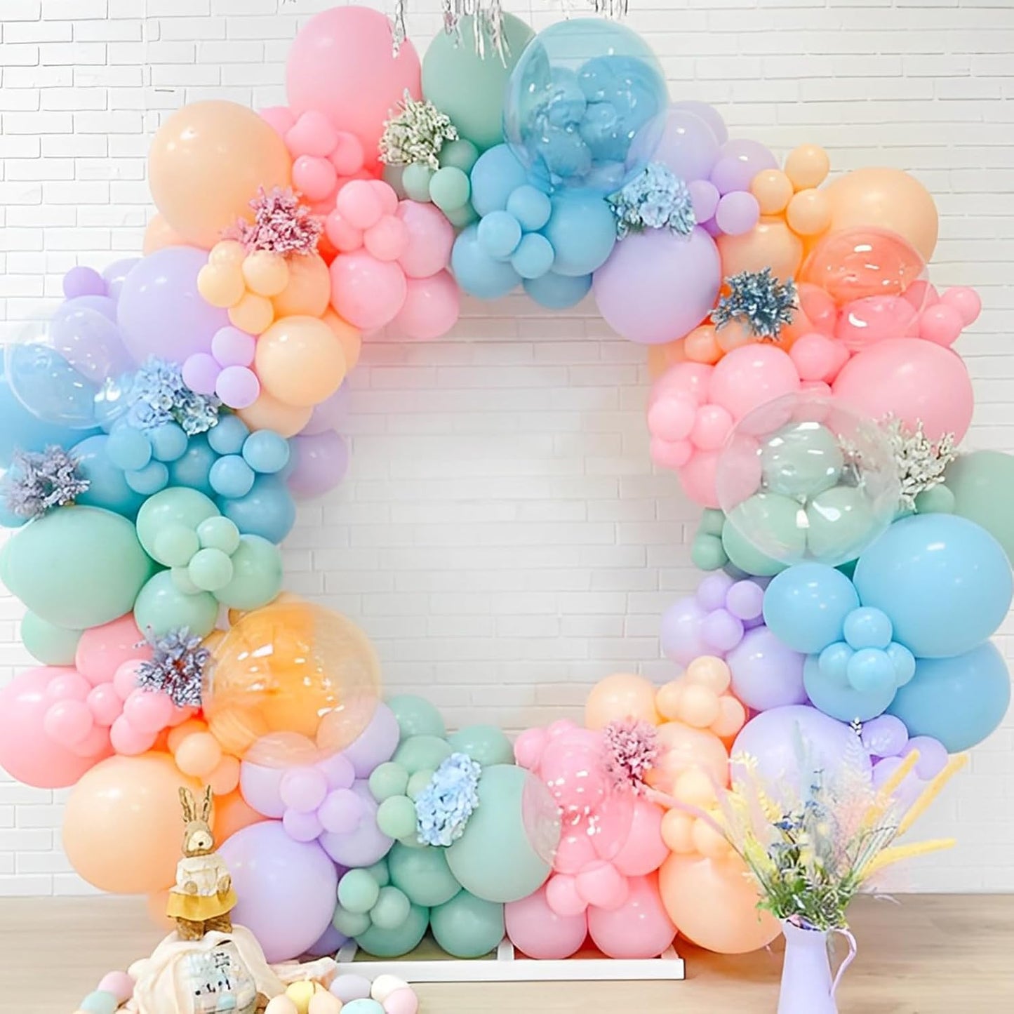 Voircoloria 110pcs Pastel Balloons - 12-Inch Macaron Latex for Weddings, Birthdays & Celebrations