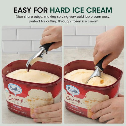 Beneno Ice Cream Scoop - Heavy Duty, Anti-Fracture Design, Comfortable Grip, Dishwasher Safe | Black