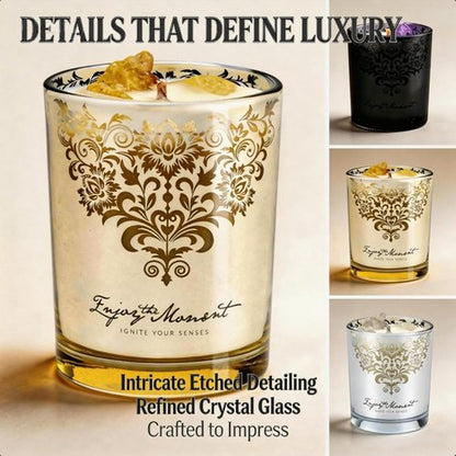 Luxury Soy Candle Gift Set - 3 Pack 7oz Aromatherapy Candles with Wick Trimmer & Snuffer | 120H Burn Time