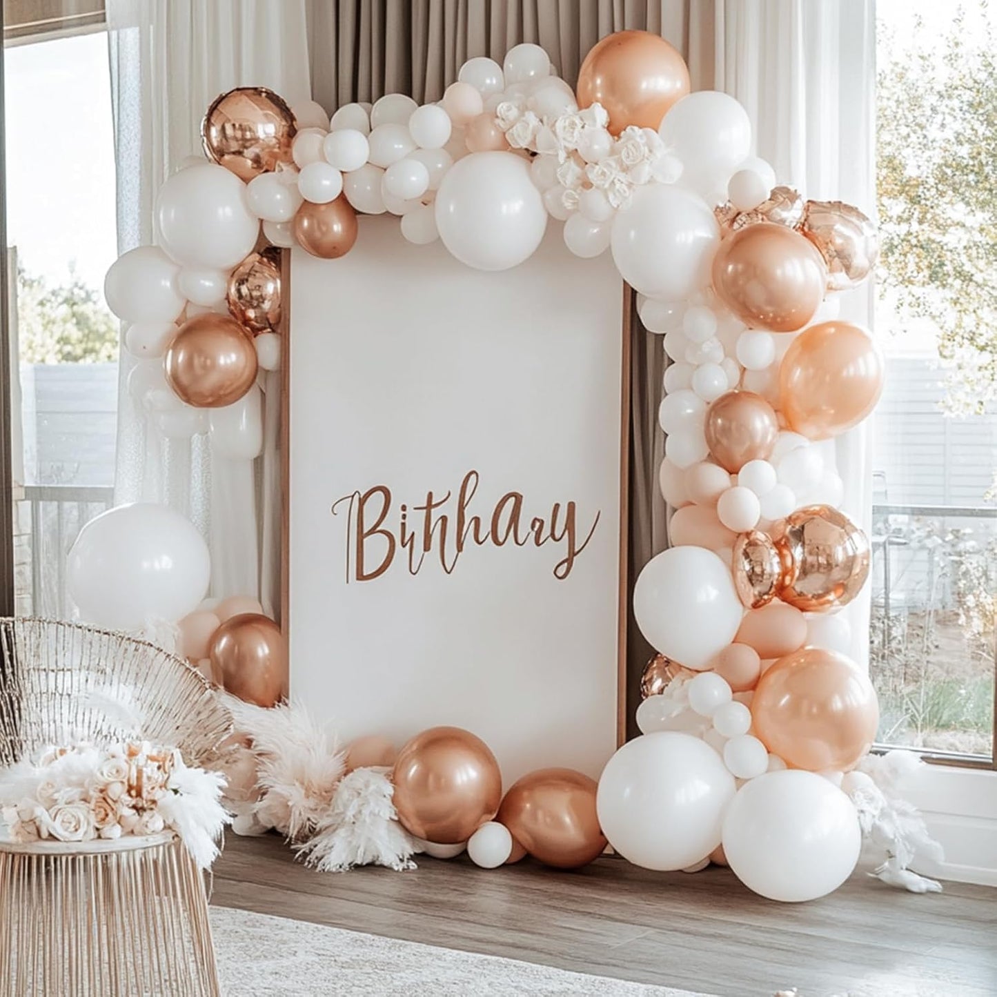 RUBFAC Premium White Balloons - 87pcs in Various Sizes (5-18 Inches) for Garland & Arch Decor