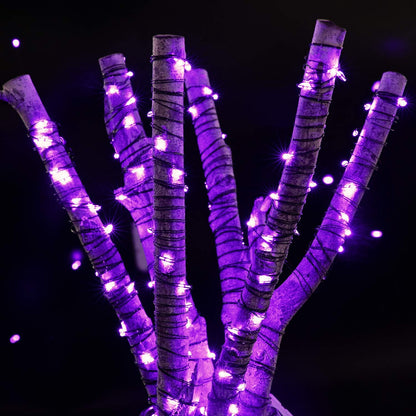 Skiennix Halloween Purple Fairy String Lights - 12 Pack 7 Ft Battery Operated LED for DIY Party & Patio Decor