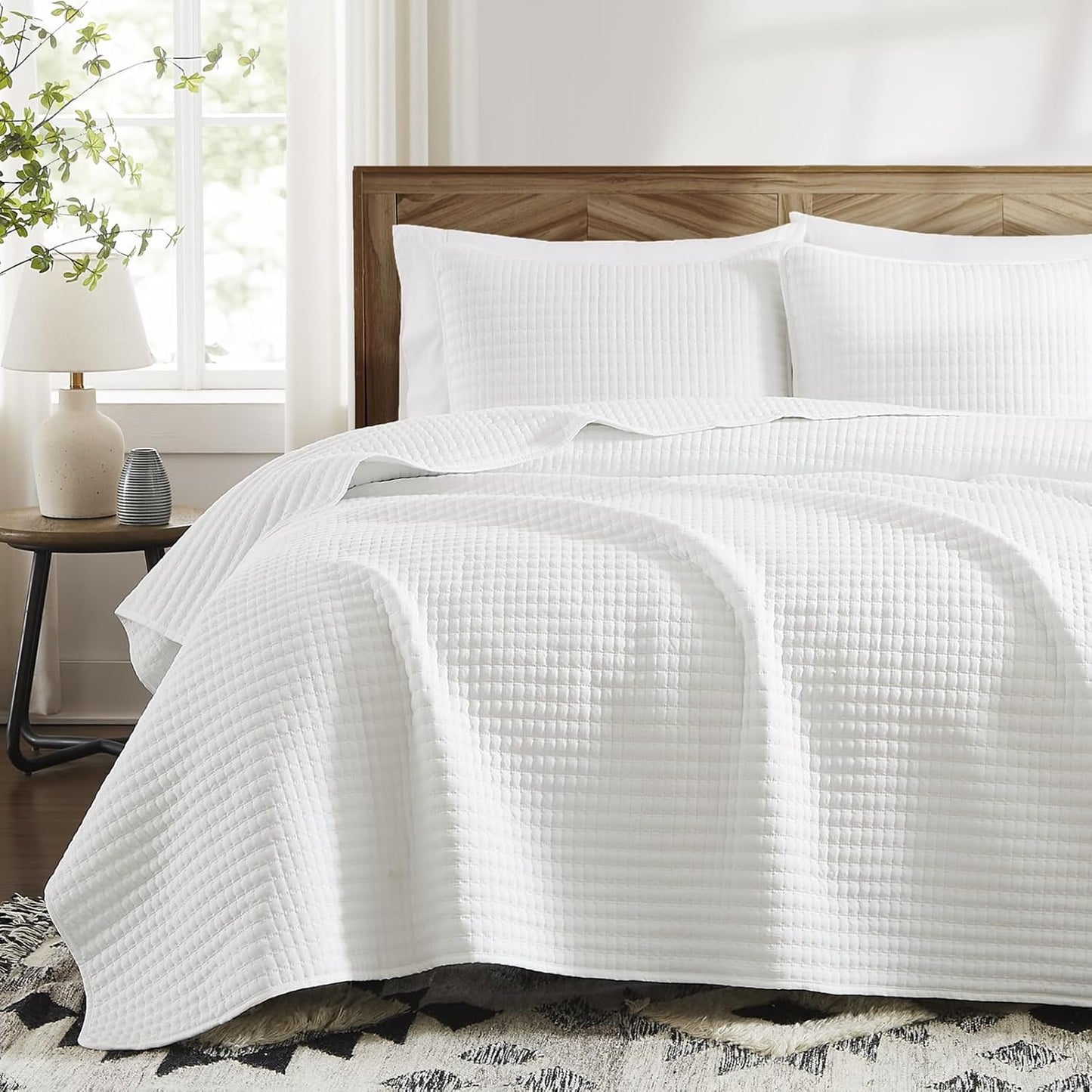 WRENSONGE King Size Quilt Bedding Set - 3 Piece Lightweight Summer Coverlet | Soft Bedspread with 2 Pillow Shams