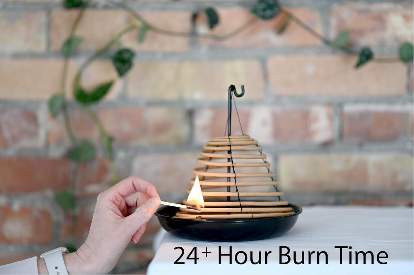 Rool Citronella Incense Coil - Outdoor Candles for Backyard & Camping | Includes Holder