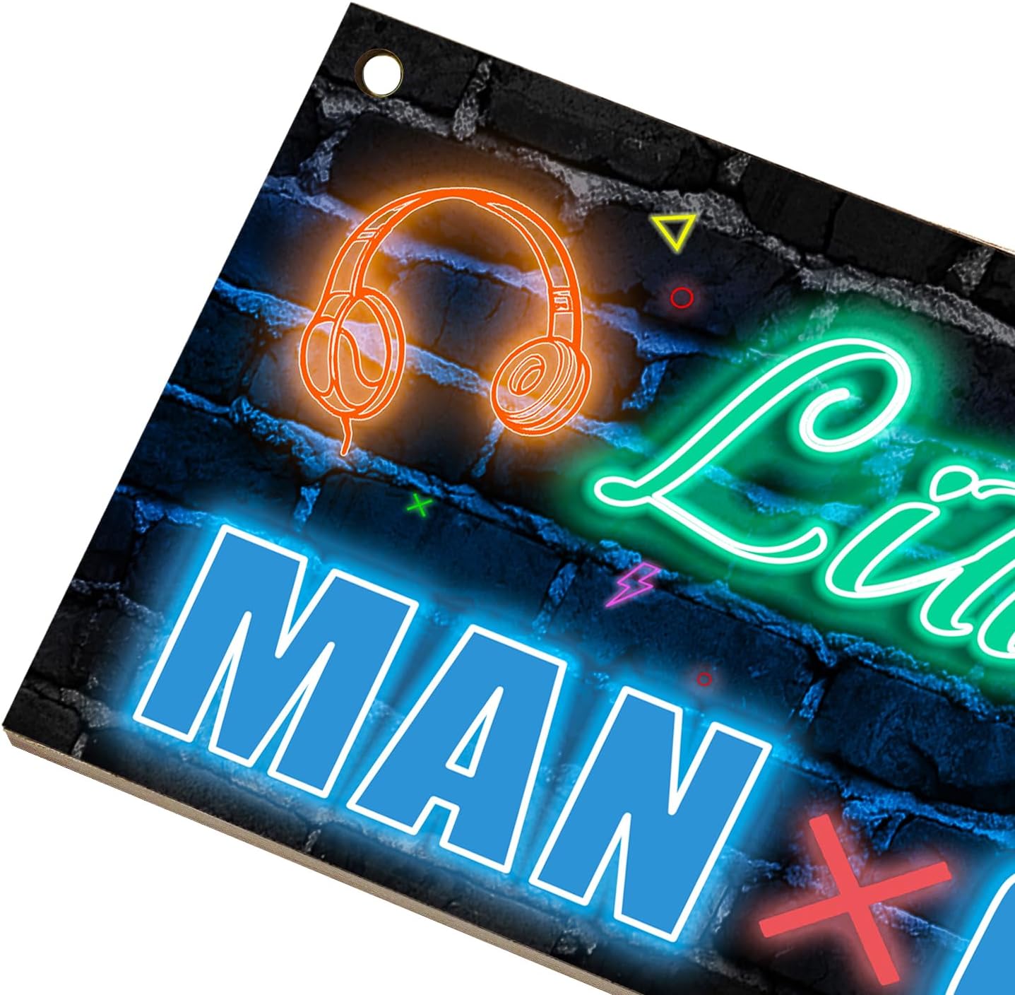 XIULUAN Gaming Room Decor - Blue Wall Sign for Boys' Playroom | 10x5 Inches Little Man Cave Decoration