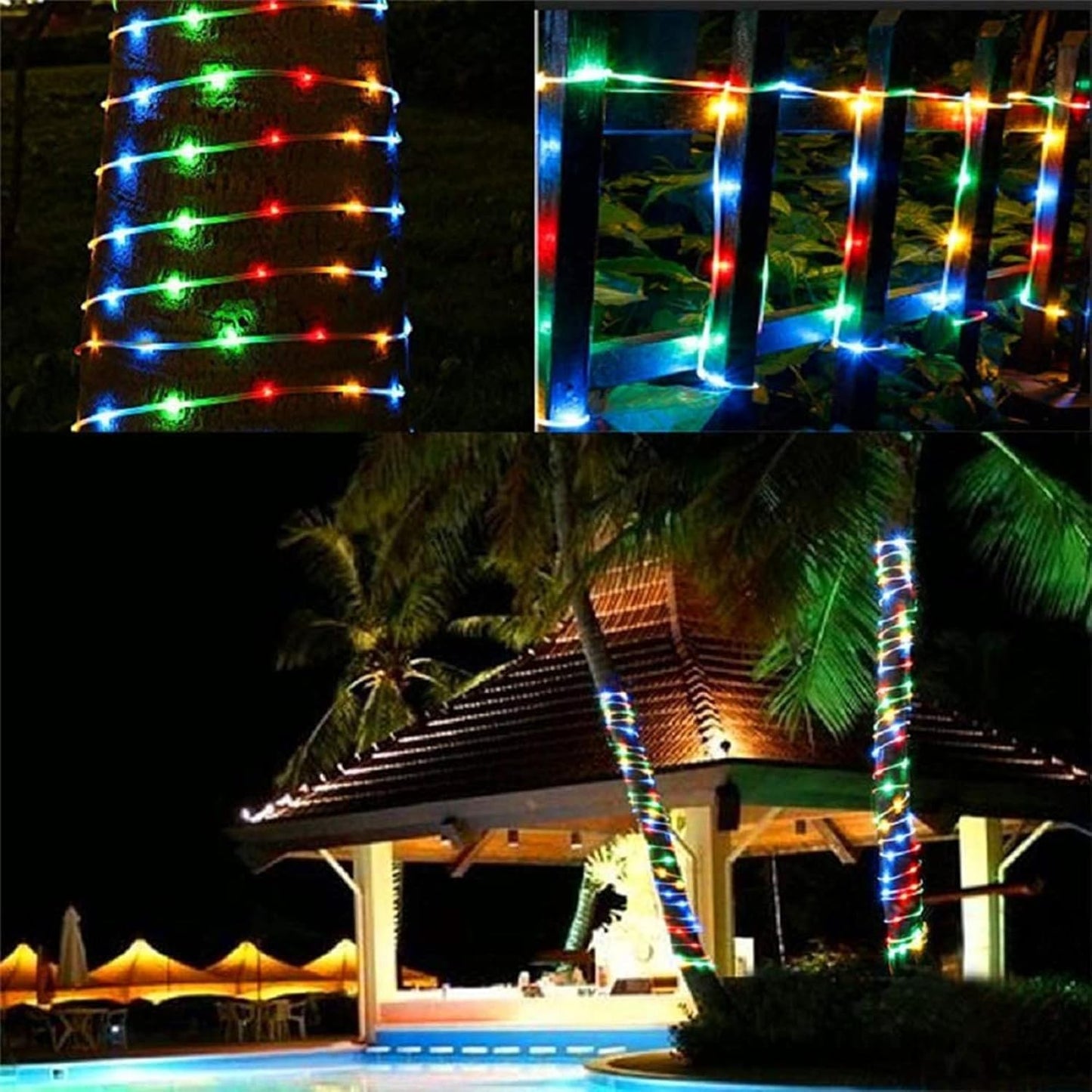 Skiennix 150ft LED Rope Lights - Connectable & Flexible Tube Lighting with 8 Modes | Waterproof for Indoor & Outdoor Use (Multicolor)