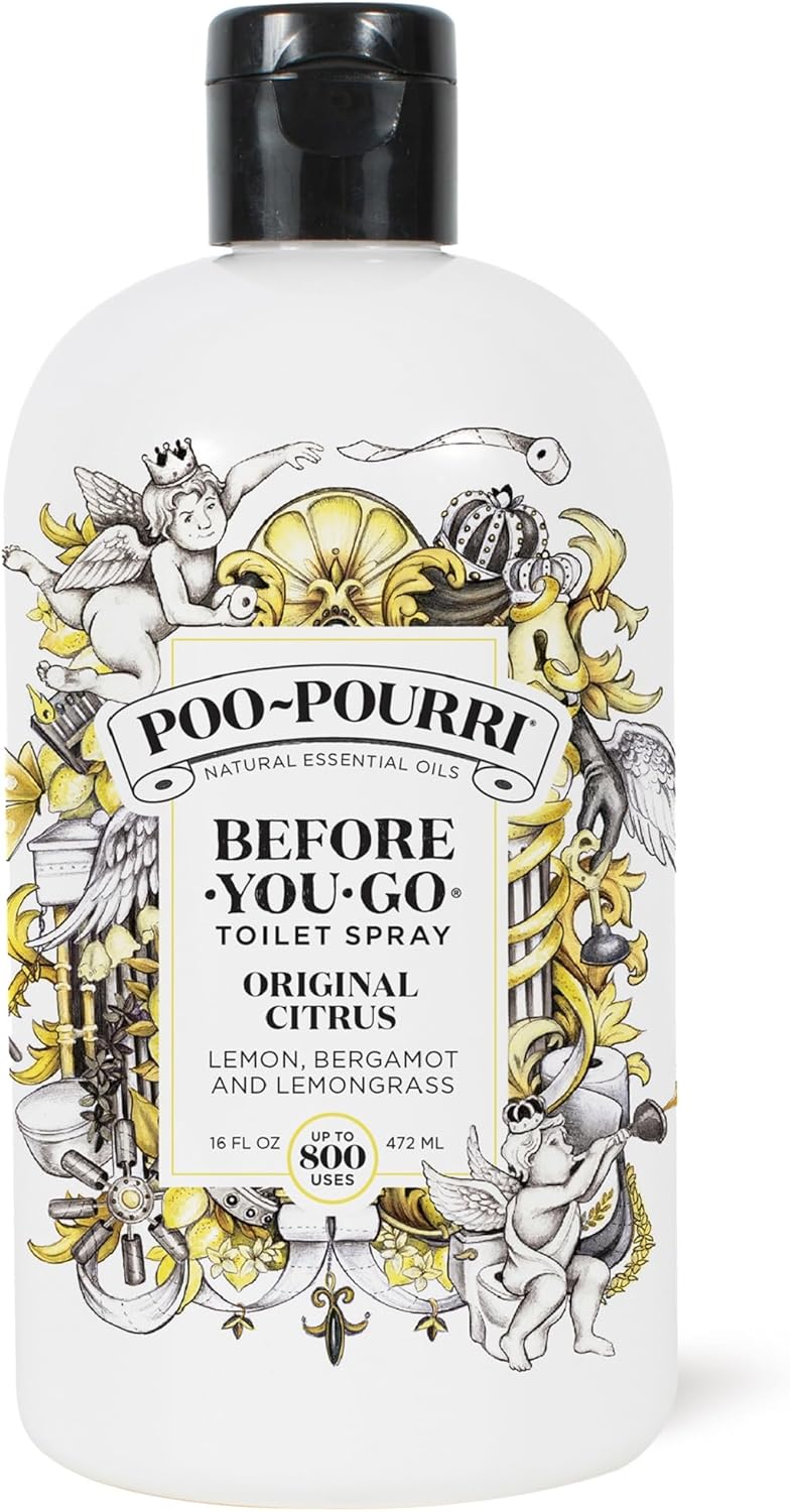 Poo-Pourri Toilet Spray Refill - Original Citrus, 16 Fl Oz | Up to 800 Uses, Essential Oil Deodorizer