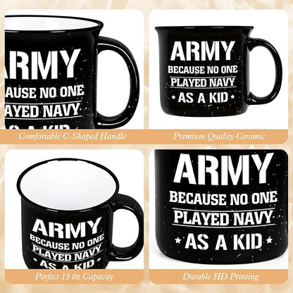Army Gifts for Men 15 Oz Coffee Mug - This Variation: Black