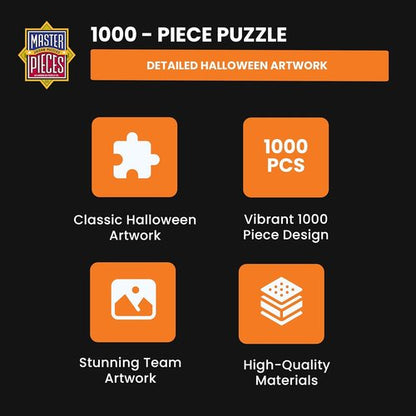 MasterPieces Halloween Glow In The Dark Jigsaw Puzzle - 1000 Piece Haunted House Design | Spooky Family Game 19.25” x 26.75”