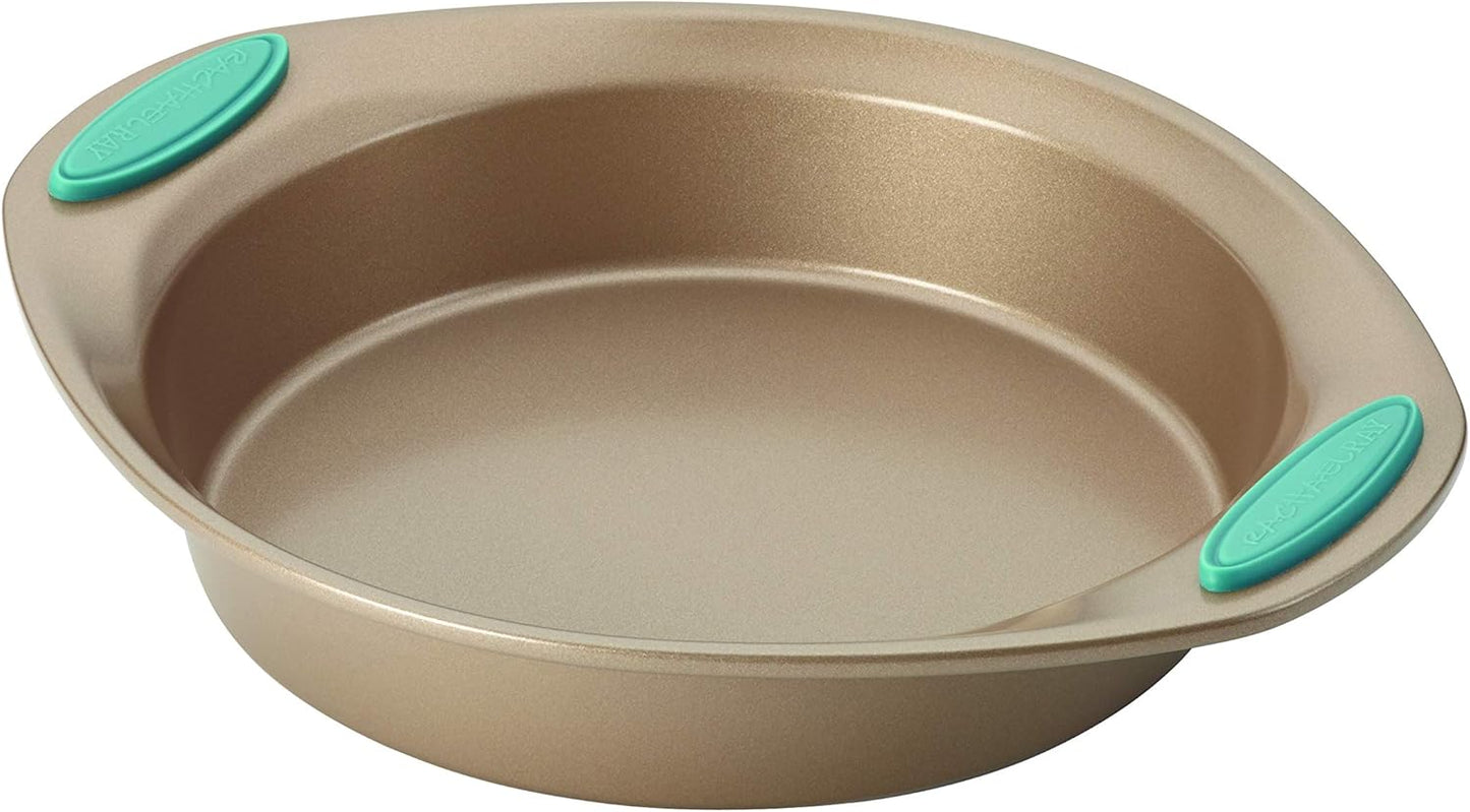 Rachael Ray Cucina Bakeware Set - Nonstick Cake & Cookie Sheets with Muffin Pan | 4-Piece, Latte Brown