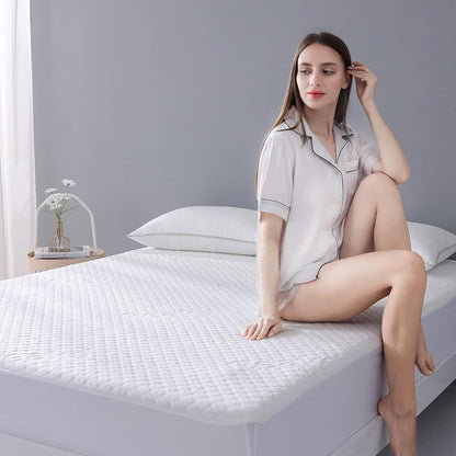 Regine Switzerland King Size Waterproof Mattress Protector - Fitted Pad Cover for Deep Pocket Up to 18''