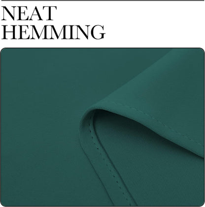NICETOWN Thermal Insulated Blackout Curtains - Solid Grommet Drapes for Dining Room | Hunter Green, 42x63 Inches