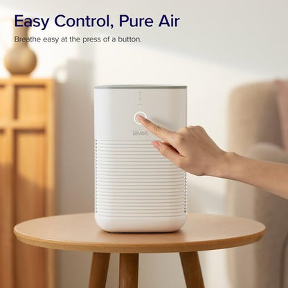 LEVOIT Air Purifier - AHAM Verified for Smoke, Pollen & Odor - Compact White Design for Small Rooms
