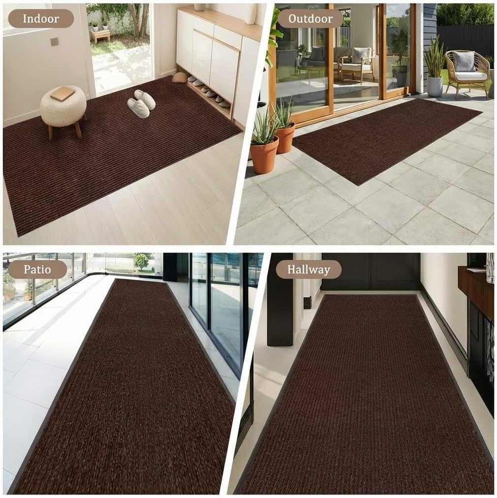 Traffic Guard | Heavy-Duty Commercial Grade Door Mat - Non-Slip Rubber Backing, 3' x 4', Brown