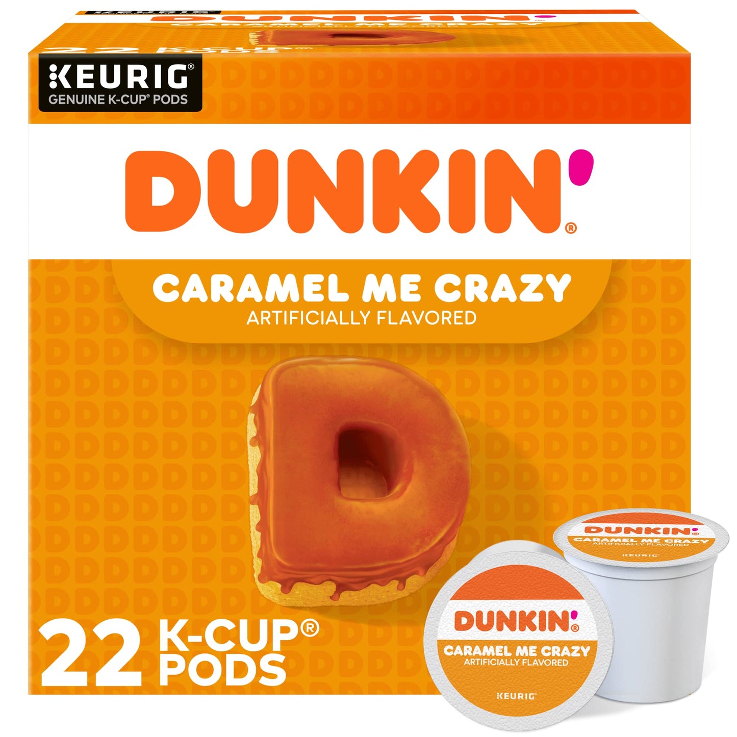 Dunkin Donuts k-cup pods, caramel me crazy, 22/box