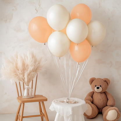 RUBFAC Nude Balloon Garland Kit - 129pcs in Various Sizes | Boho Beige & Apricot for Parties & Events