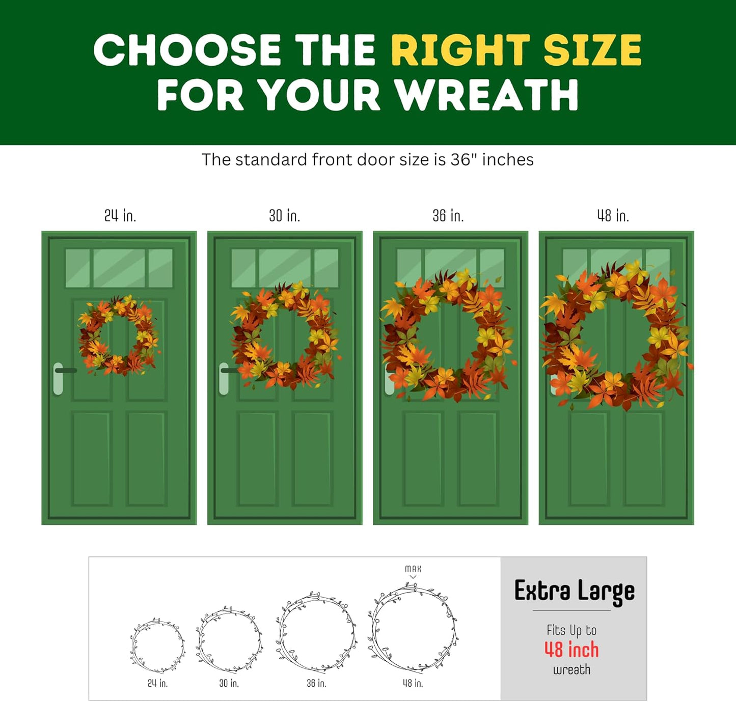 ProPik Christmas Wreath Storage Bag - Waterproof PVC Container for 48-Inch Wreaths | 2-Pack with Handles