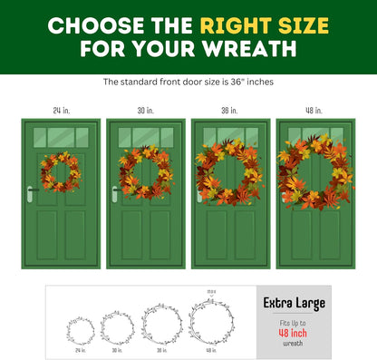ProPik Christmas Wreath Storage Bag - Waterproof PVC Container for 48-Inch Wreaths | 2-Pack with Handles