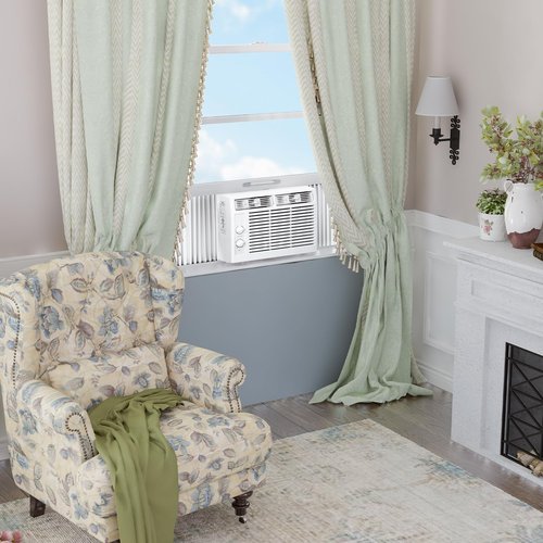 Electactic Window Air Conditioner 6,000 BTU, Window Type AC Unit with Cooling, Dry Mode, 4 Fan Speeds, 24-H Timer, Sleep Mode, Cooling for 250sq.ft Bedroom, Living Room, Office