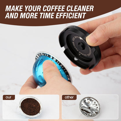 Nespresso Reusable Double Pods Kit - Refillable Coffee Pods with 52 Foil Seals for Espresso Machines