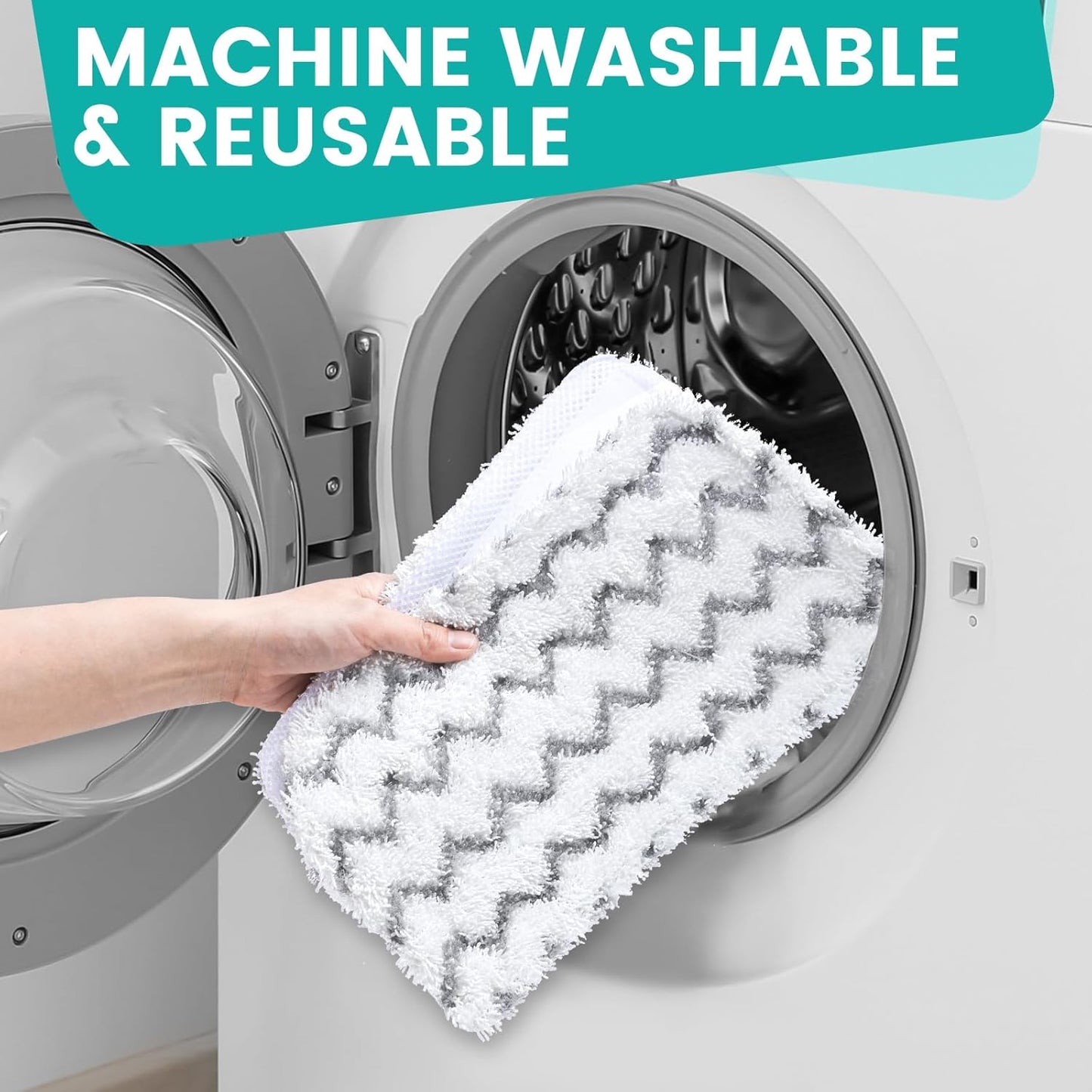 Shark | 6 Pack Steam Mop Replacement Pads - Washable & Reusable Microfiber for S1000 Series