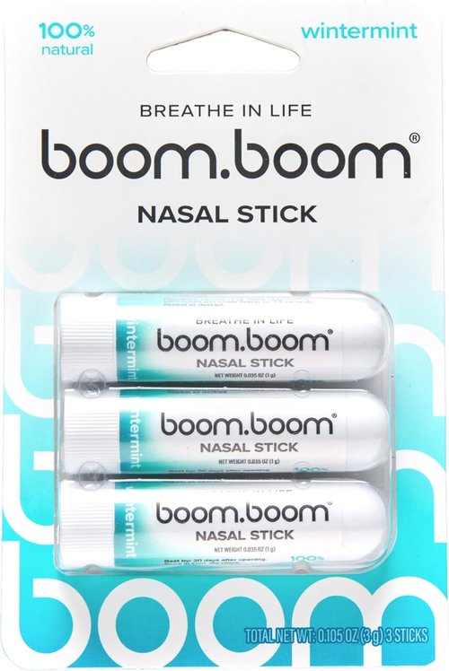 BoomBoom Nasal Stick - Vapor Flow Technology for Cool Refreshing Sensation | Natural Mood Boost with Essential Oils + Menthol (Wintermint)