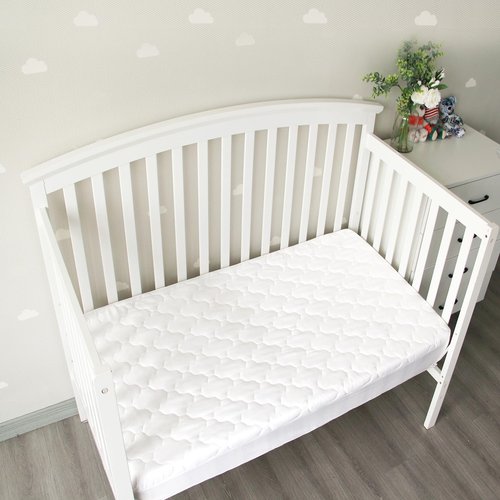 Crib Mattress Protector Sheets Fitted Waterproof Mattress Pad Cover, Noiseless & Machine Wash 100% Absorbent Mattress Protector Sheet Quilted White, 52" x 28", 2 Pack