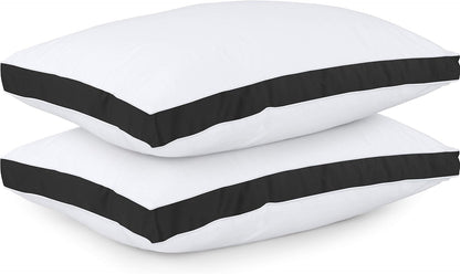 Utopia Bedding Queen Size Bed Pillows - Soft & Fluffy Down Alternative, Cooling Gusseted Design, Set of 2