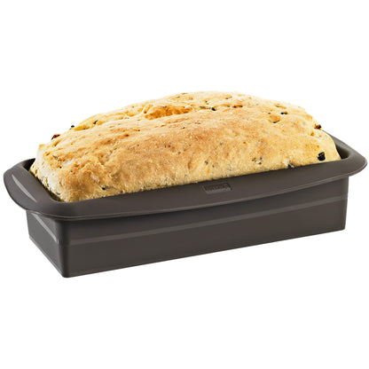 LURCH Germany Flexiform Silicone Bread and Loaf Pan | Non-Stick Silicone Baking Mold for Homemade Cakes, Breads, Meatloaf and Dessert - (11.8" x 4.5" x 2.7")