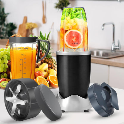 Nutribullet Replacement Blender Cups Set - 32oz & 24oz with To-Go Lid & Lip Ring | 6-Piece Accessory Kit