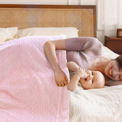 BORITAR 3D Fleece Baby Blanket - Warm & Lightweight Reversible Design for Crib & Stroller | 30x40 Inch, Pink