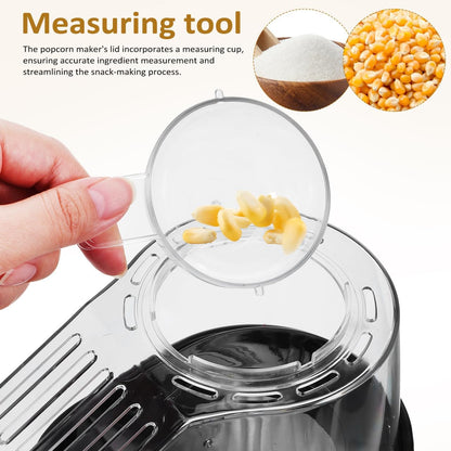 OUNONA Electric Hot Air Popcorn Maker - Compact 10-Inch Home Machine for Quick Snacks & Movie Nights