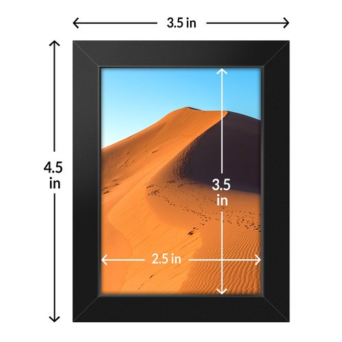 LaVie Home 3x4 Picture Frame for Wall Display, 3x4 Black Picture Frame with HD Plexiglas, 3 x 4 Frame 1 Pack, Display Frame for Vertical or Horizontal, Classic Collection