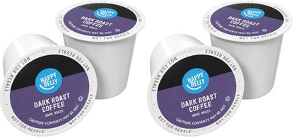 Amazon Brand - Happy Belly Dark Roast Coffee Pods, Compatible with Keurig 2.0 K-Cup Brewers, 24 Count (Pack of 2)