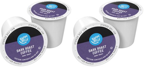 Amazon Brand - Happy Belly Dark Roast Coffee Pods, Compatible with Keurig 2.0 K-Cup Brewers, 24 Count (Pack of 2)