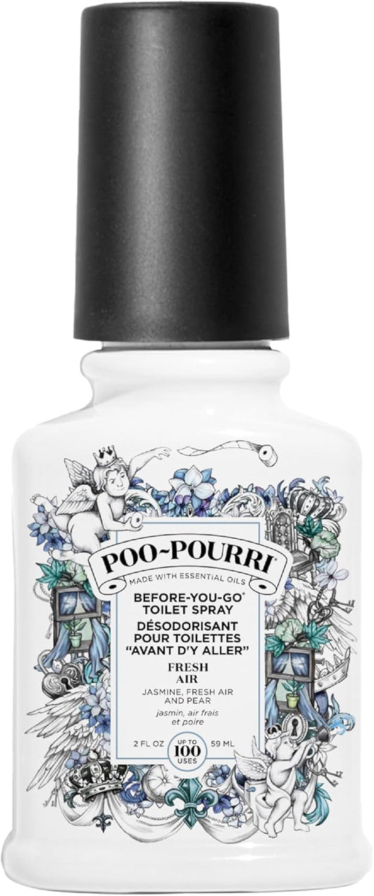 Poo-Pourri Before-You-Go Toilet Spray - Fresh Air & Mint Scent, 2 Fl Oz | Jasmine Infusion