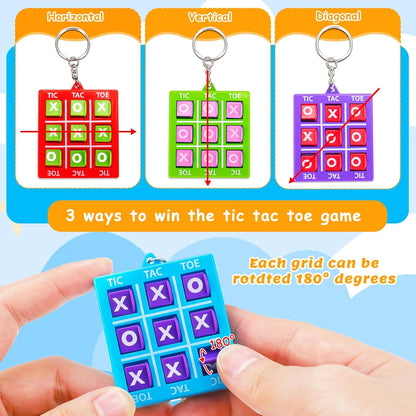 Skiennix 24PCS Tic Tac Toe Game | Fun Birthday Party Favors for Kids Ages 3-12 | Classroom Prize Box
