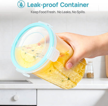 Vtopmart 32oz Freezer Storage Containers - Airtight Meal Prep Containers | 6-Pack, Reusable, Microwave Safe