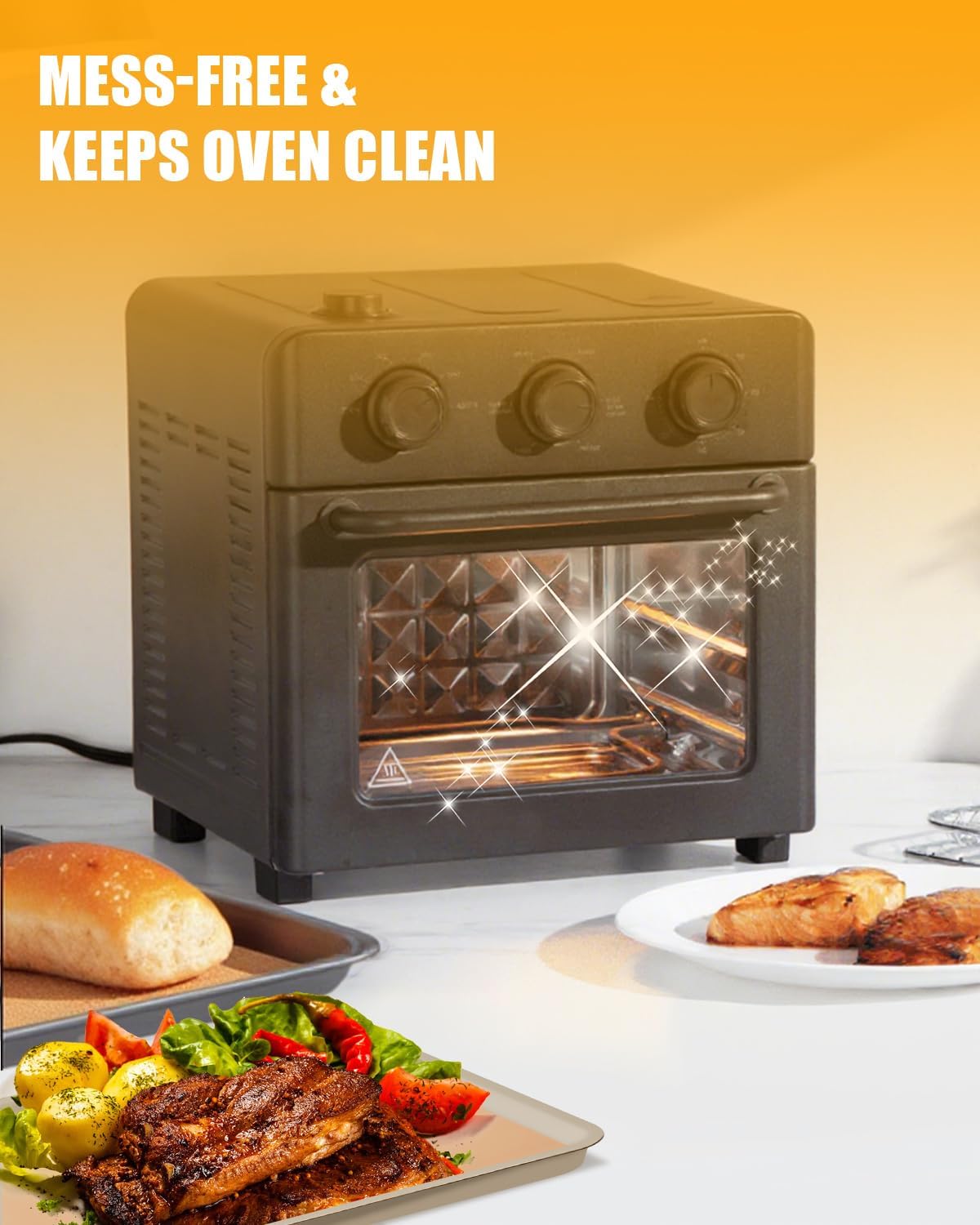Our Place 130PC Air Fryer Paper Liners - Nonstick Disposable Parchment Sheets for 12.7 Quart Oven