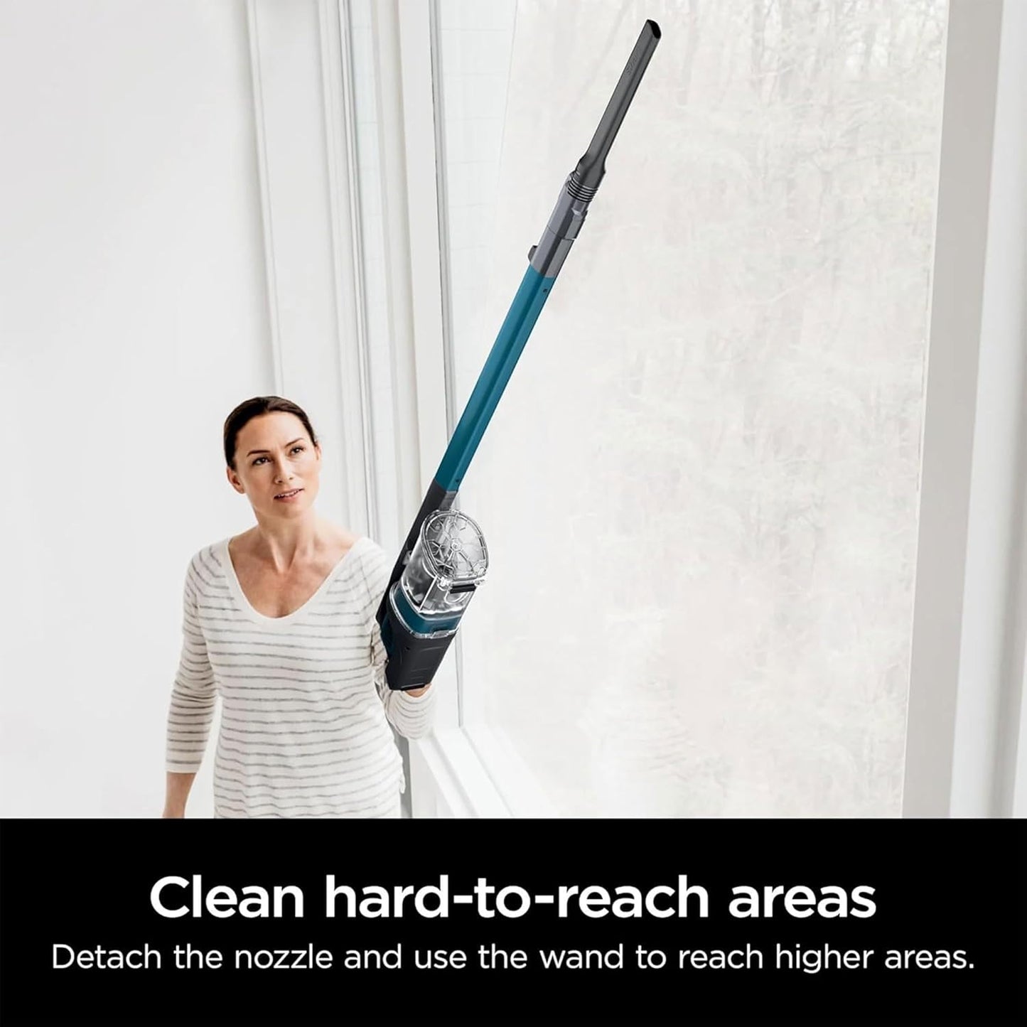 Shark Pet Pro Cordless Stick Vacuum Cleaner - Self-Cleaning Brushroll, 40 Min Runtime, XL Dust Cup, Teal/Grey
