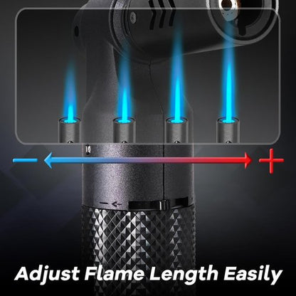 Luxgaze Butane Torch - Refillable Mini Blow Torch with Big Jet Flame for Culinary & BBQ | Black