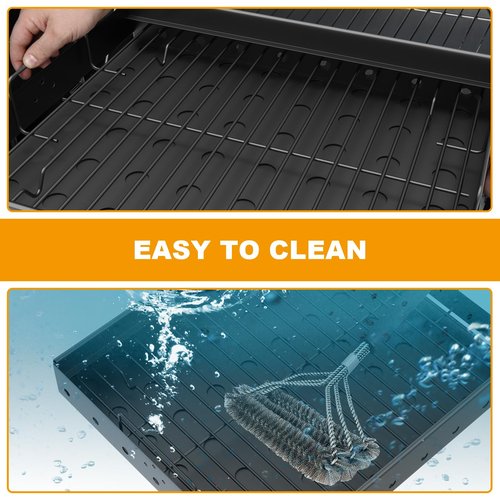 15-28 Inches Stretchable Charcoal Tray Replacement Parts for Chargriller PS9900 2190, 6500, 6800, 8500, Pit Boss Memphis I, Expert 24, High-Temperature Grill Charcoal Basket Pan for Smoke Hollow 47183T-21